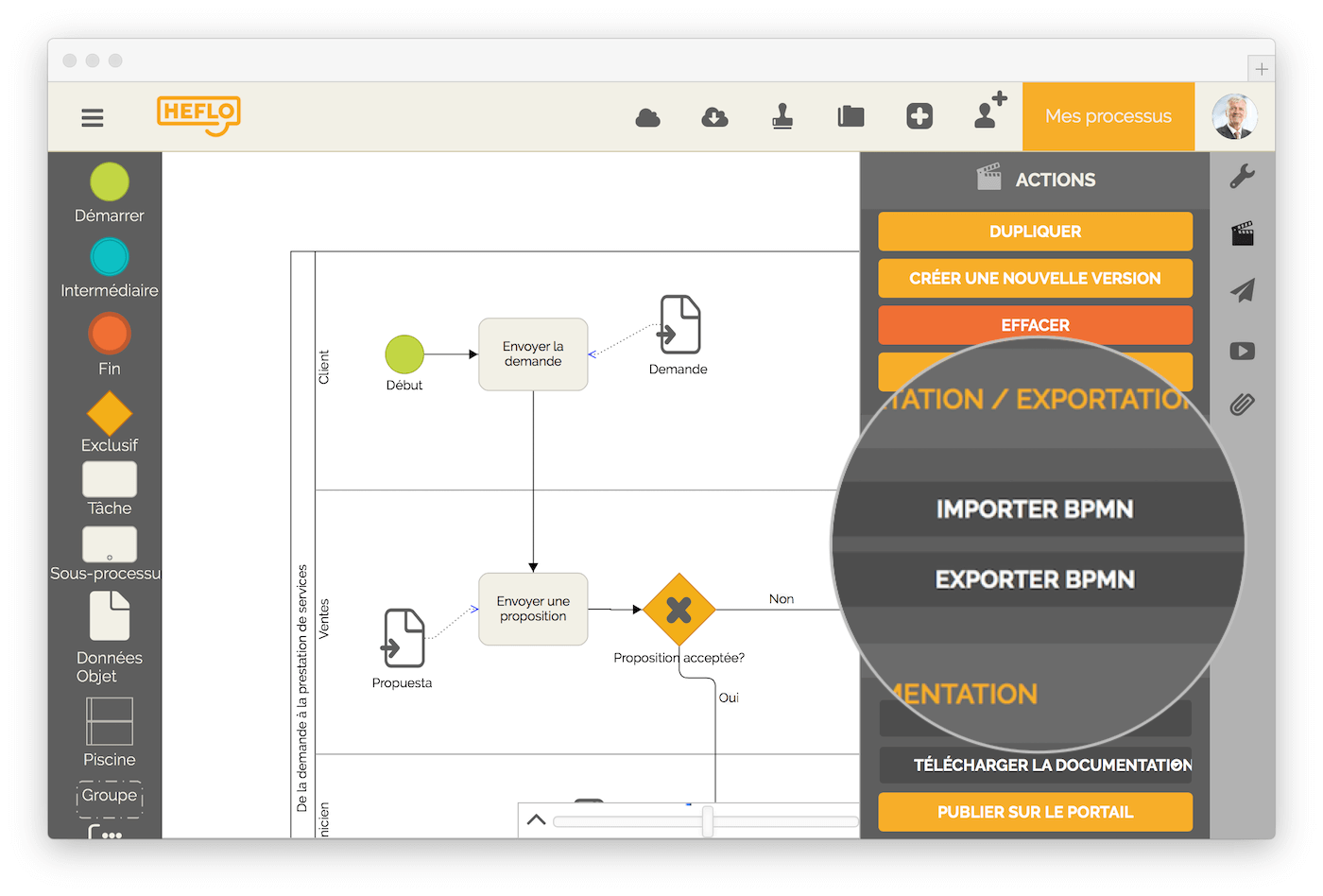 HEFLO BPM Exporter